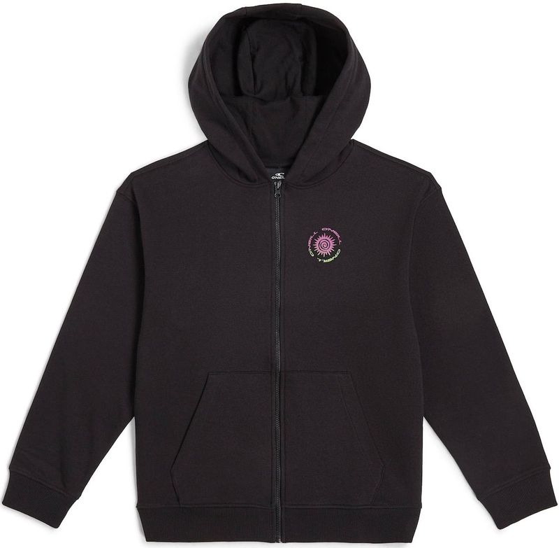 Graphic Full Zip Hoodie - Katoenmix - Waterbasisprint - Loszittend