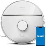 Philips HomeRun Aqua 3000 Series XU3000/02 - Robotstofzuiger met Dweilfunctie - Wit / Metallic - App Connected