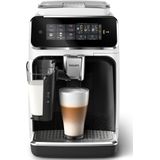 Philips Kaffeevollautomat EP3343/50 3300 Series, 6 Kaffeespezialitäten, mit LatteGo-Milchsystem, Weiß/Schwarz