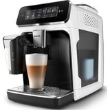 Philips Kaffeevollautomat EP3343/50 3300 Series, 6 Kaffeespezialitäten, mit LatteGo-Milchsystem, Weiß/Schwarz