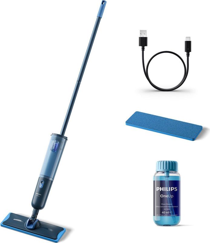 Philips OneUp Elektrische Dweil 3000 series XV3101/01 - Dweilsysteem - Vloerreiniger - Vuil water opzuigen - 1 stand - 50min dweilen - Geen emmer nodig