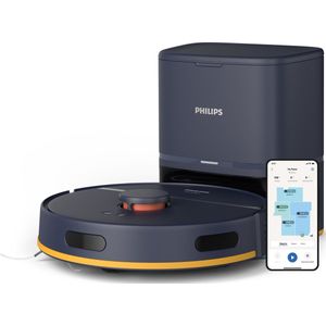 Philips HomeRun 2000 Series XU2100/10 - Robotstofzuiger met dweilfunctie - Automatisch Leegstation - Marineblauw