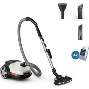 Cilinderstofzuiger met zak - PHILIPS XD6122/12 - 900 W - 4 L - Polarwit