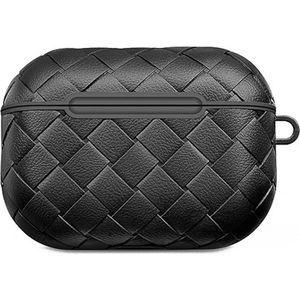Shieldcase Woven Pattern Case - beschermhoes geschikt voor Airpods Pro / 2 Pro Case - hoesje met patroon - zwart