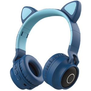 Leuke Kat Bluetooth 5.0 Headset Draadloze Hifi Muziek Stereo Bass Hoofdtelefoon Led Licht Mobiele Telefoons Meisje Dochter Headset Voor Pc