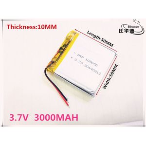 3.7 V 3000 mAh 105050 Lithium Polymeer Li-Po li ion Oplaadbare Batterij cellen Voor Mp3 MP4 MP5 GPS PSP mobiele bluetooth