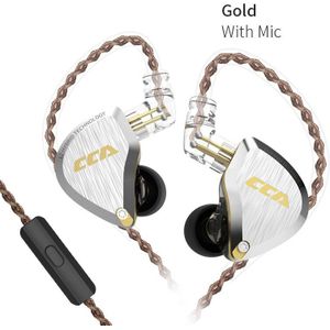 Cca C12 5BA 1DD Hybrid In-Ear Oortelefoon Hifi Metalen Headset Muziek Sport Oortelefoon Vervangbare Kabel ZS10 Pro AS12 AS16 Zsx C16