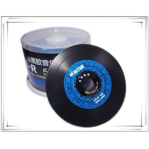 25 discs EEN + Ri-brand Leeg Gedrukt 52x700 MB Zwart/Blauw CD-R