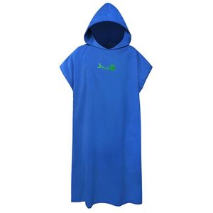 Unisex Volwassen Veranderende Gewaad Badhanddoek Hooded Strandlaken Poncho Badjas