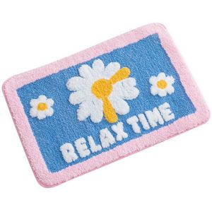 Creatieve Little Daisy Patroon Water Absorptie En Antislip Zacht Tapijt Voor Badkamer Of Kinderkamer Decoratie