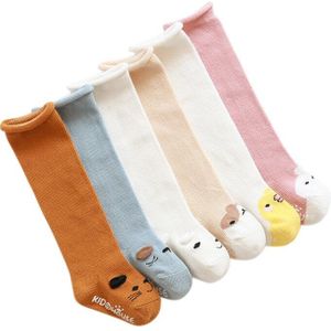 6 Paren/partij Antislip Baby Sokken Voor Peuter Pasgeboren Kids Zuigelingen Knie Hoge Lange Sokken Cartoon Jongen Meisje Antislip Lente herfst