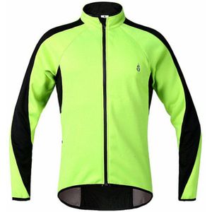 Fluorescerend Groen Thermische Fleece Fietsen Jacket Mannen Vrouwen Fiets Kleding Chaqueta Ciclismo Waterdichte Fietsen Winterjas