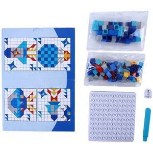 Mozaïek Geometrische Patroon Puzzel Houten En Plastic Kinderen Onderwijs Leren Jigsaw Kinderen Speelgoed Geometrie Puzzel Puzzel Speelgoed