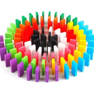 Zhenwei 100 Stuks 10-Kleur Linten Instelling Domino Met Gear Speelgoed Voor Kinderen