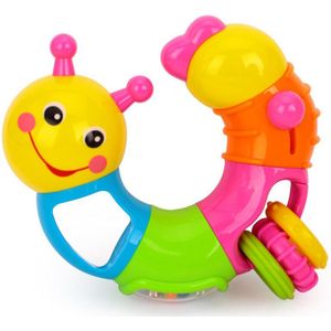 Worm Rammelaar Speelgoed Baby Speelgoed 6 Tot 12 Maanden Met Roterende Kop, Holding Ringen, Kleurrijke Kralen, kleine Spiegel En Draaien Spel
