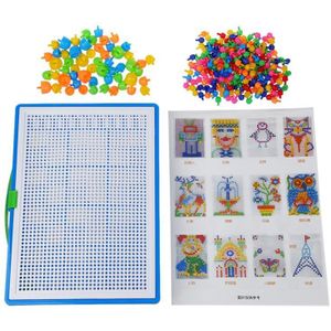 296 Paddestoel Nagel Ligent 3D Puzzel Games Diy Paddestoel Nagel Plastic Flashboard Kinderen Speelgoed Educatief Speelgoed Liep Kleur