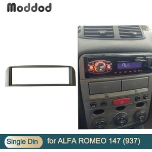 Enkele Din Fascia Voor Alfa Romeo 147 Radio Stereo Cd Panel Dash Inbouwen Installatie Trim Facia Kit Gezicht Frame Bezel zilver