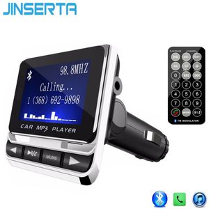 JINSERTA Draadloze Bluetooth Fm-zender Handsfree Car Mp3-speler Lcd-scherm Carkit USB Charger Ondersteuning TF Line-in AUX