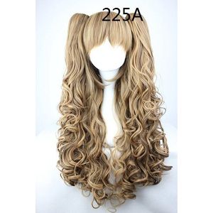 MCOSER 70 cm/60 cm Lange Wit en Zwart pigtail Gemengde Synthetische Pruik 100% Hoge Temperatuur Fiber Hair WIG-231A