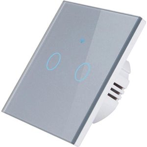 Enkele Firewire Wifi Smart Touch Schakelaar Draadloze Afstandsbediening Light Touch Muur Schakelaar Crystal Glass Panel Werkt Met Alexa Google Thuis