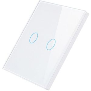 Enkele Firewire Wifi Smart Touch Schakelaar Draadloze Afstandsbediening Light Touch Muur Schakelaar Crystal Glass Panel Werkt Met Alexa Google Thuis