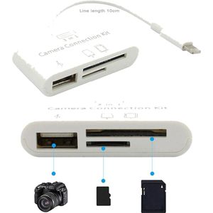 3 in 1 Kaartlezer Voor Tablet iPad 4 Mini IOS 11 Micro SD SD MMC TF Kaartlezer USB OTG Kabel Adapter Camera Connection Kit