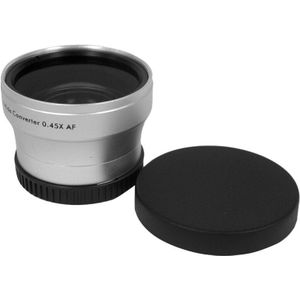 Newyi Hoge Resolutie Camera Camcorder Lens 40.5Mm 0.45X Groothoek + Macro Conversie Lens 40.5 0.45 Zilver