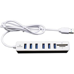 Mini Usb Hub 3.0 Multi Usb 3.0 Hub Usb Splitter 3 Port Hub Met Tf Sd Kaartlezer 6 Poort 2.0 Hab Adapter Voor Pc Accessoires