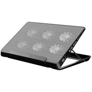 Gaming Laptop Cooler Usb Notebook Base Holder Verstelbare Speed 6 Fan Cooling Pad Aluminium Laptop Cooler Pad Stand