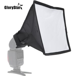 Glorystar 20*30 Cm/7.9 * 11.8in Draagbare Fotografie Flash Diffuser Mini Softbox Kit Voor Dslr Speedlite Flash