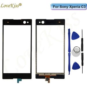Voorpaneel Voor Sony Xperia C3 D2533 D2502 C4 E5303 E5306 E5353 Touch Screen Sensor LCD Display Digitizer Glas Lens vervanging