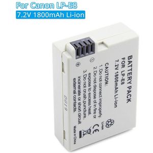 Oplaadbare Digitale Batterijen 7.2V 1800mAh Li-Ion LP-E8 LPE8 Camera Batterij voor Canon EOS 550D 600D 650D 700D X5 x6i Rebel T5i