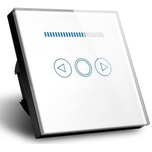 Aseer, Smart Home Eu Remote Dimmer 500W Touch Screen Glas Licht Schakelaar Met Afstandsbediening Functie, rf 433Mhz, AC110-240V