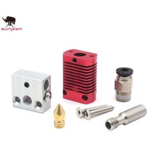 3d Printer Accessoires MK8 Gemonteerd Extruder End Kit Voor Ender 3 CR10 Printer 1.75Mm 0.4Mm Nozzle Aluminium verwarming Blok