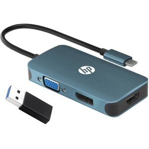 Hp Usb 3.0 Type C Hub Voor Macbook Pro Laptops Type-C Naar Hdmi 4K Vga RJ45 Gigabit lan Ethernet Dp Adapter USB-C Extender Splitter