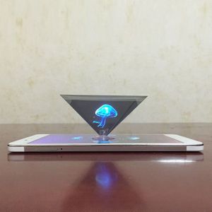 3D Hologram Piramide Display Projector Video Stand Universal Mini Duurzaam Draagbare Projectoren Voor Smart Mobiele Telefoon