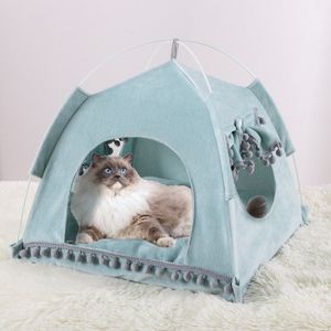 Foldable Pet Dog Tent House Breathable Print Pet Cat House With Net Outdoor Indoor Mesh Cat Small Dog Tent House