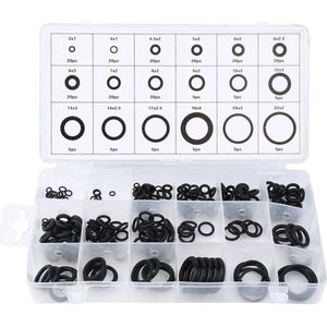 225 Stks/set Rubber O Ring Assortiment Kit Oring Washer Pakking Afdichting O Ring Pack 18 Size Met Plastic Doos Siliconen rubber Ringen