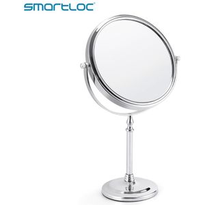 Smartloc 20Cm 2 Gezicht Iron Stand Ronde Badkamer Spiegel Bad Spiegel Ijdelheid 360 ° Roterende Kaptafel Slaapkamer