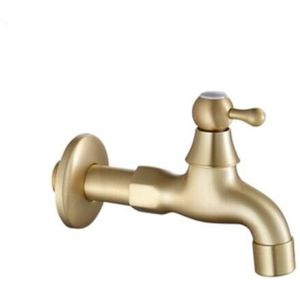 Goud borstel Messing koude kraan Gouden Kraan Enkel Koud Mop Zwembad kraan Goud Wasmachine tap Koper Driehoek Klep Balkon mop Nozzle