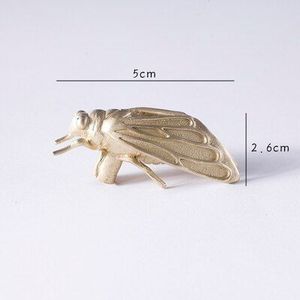 Cicade Knoppen Massief Messing Kast Handvat Gouden Garderobe Handvat Nordic Stijl Lade Trekt Kleine Insect Meubels Handvat