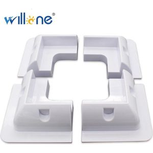 Willone zonnepaneel montagebeugel witte vierkante set kit lijm bond (4 stuk)