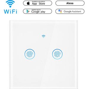 Szaoju Eu Smart Lichtschakelaar Muur Touch Switch 1 Gang 1 Way Smart Home Ondersteuning Alexa Google Home Assistent Ifttt voor Android