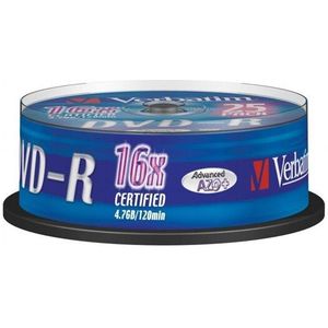 DVD-R Verbatim 43522 16X25 Stuks