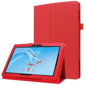 Case Voor Lenovo Tab M10 10.1 Inch TB-X605F TB-X605L Full Body Beschermhoes Litchi Patroon Pu Leather Flip Stand Capa cover