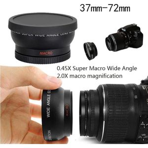 37MM43 46 49 52 55 58 67 72mm 0.45X Super Macro Groothoek Fisheye Macro fotografie Lens voor Canon NIKON Sony PENTAX DSLR DV