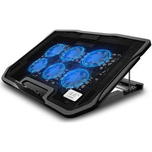 Luchtgekoelde Radiator Gaming Laptop Cooler 6 Fans Dual Usb 2400 Rpm Houder Laptop Cooling Pad Met Stand Voor professionele Gamer