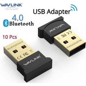 10 stks/set Mini Draadloze USB Bluetooth 4.0 CSR4.0 Adapter Dongle Nano Wavlink Portable voor PC Laptop Tablet Win 10 XP vista 7 8