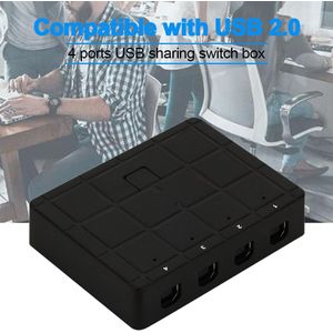 4 Poorten USB2.0 Adapter Accessoire Kvm Box Home Office Portable Sharing Switch Scanner Plug En Play Selector Voor Pc Printer hub