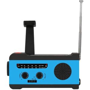 Solar Radio Hand Crank Am/Fm/Noaa Weather Radio, emergency Radio Met Led Zaklamp En 2000Mah Smart Telefoon Oplader